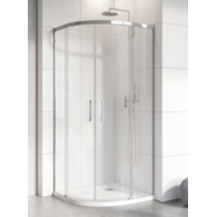 Idea PDD ścianki 90Lx90R Chrom/Przejrzyste Rozmiar 900x900x2005 Kolor profili chrome Wariant szkła transparent Grubość szkła 6mm RADAWAY