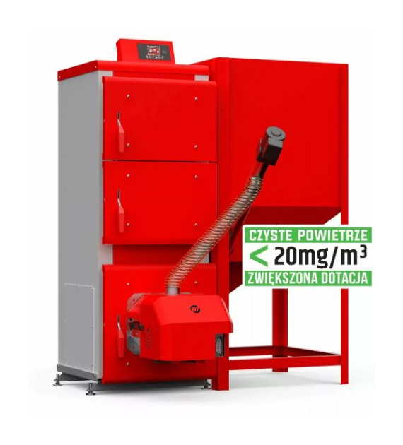 Kocioł Q PELLET 12 kW - automatyka STD palnik PELLHARD+ ( PH+ ) montowany z przodu HEIZTECHNIK