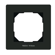 Ramka szklana SINUM FG-01 pojedyncza CZARNA TECH