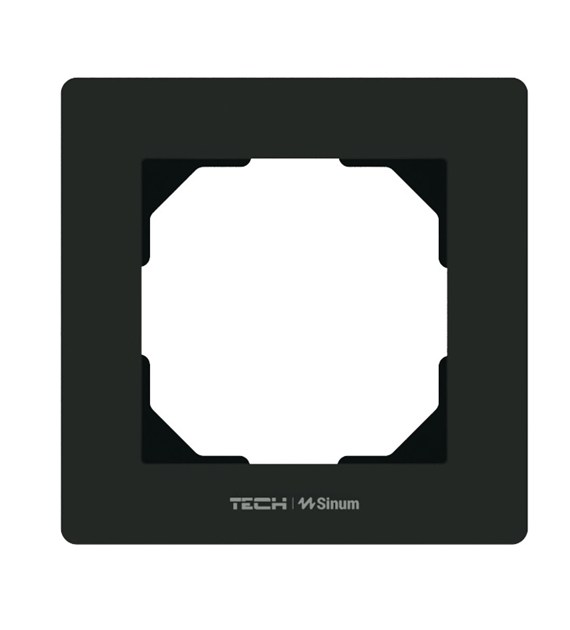 Ramka szklana SINUM FG-01 pojedyncza CZARNA TECH