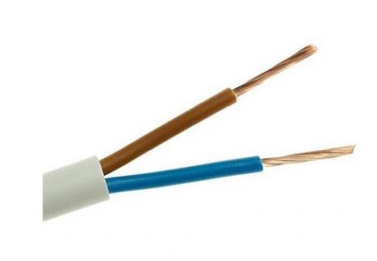 Przewód mieszkaniowy H03VV-F (OMY) 2x0,5 biały ( opakowanie 100m ) ELEKTROKABEL
