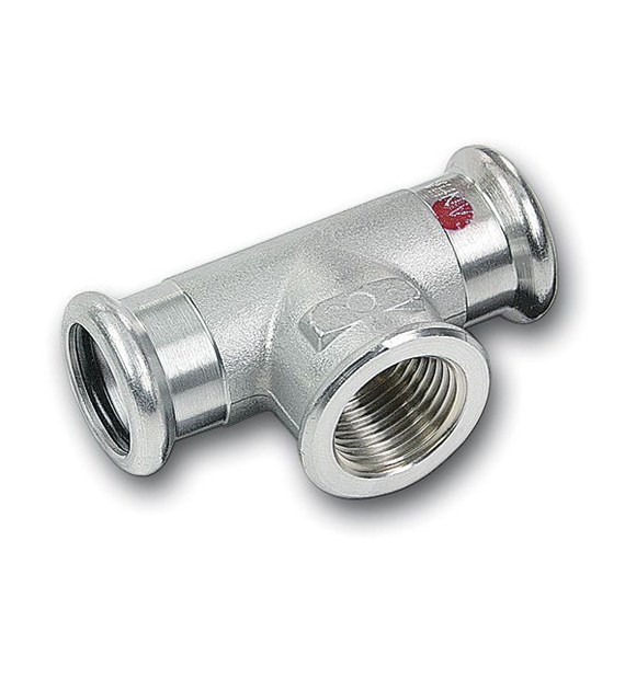 Trójnik redukcyjny Steel - 28 x 3/4 x 28 gwint wewnętrzny SanhaTherm 24000 SANHA