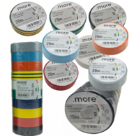 Taśma izolacyjna 19mm x 0,13mm KOLOR MIX 20m 1szt ECO LIGTH D