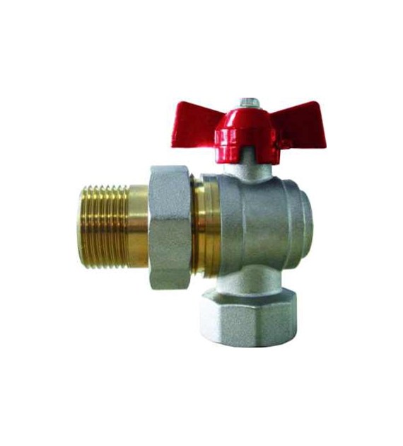Zawór kulowy KĄTOWY z nakrętką 1/2  ( DN15 ) GOSHE