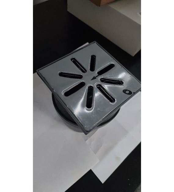 Kratka kanalizacyjna ściekowa CHROM DN110 15x15 DOLNA regulowana SZARA DES