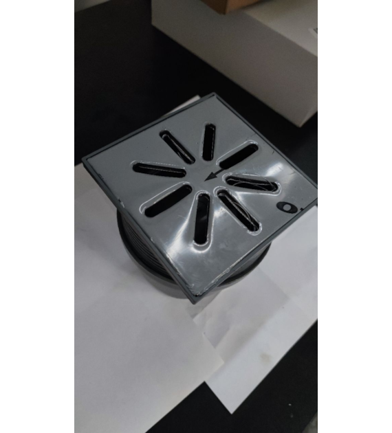 Kratka kanalizacyjna ściekowa CHROM DN110 15x15 DOLNA regulowana SZARA DES