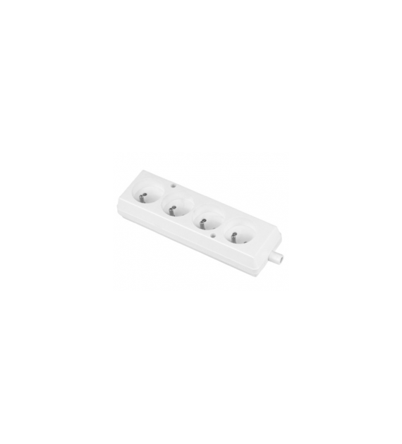 Gniazdo przenośne czterokrotne 2P+Z 16A 250V GN-470 białe PLASTROL