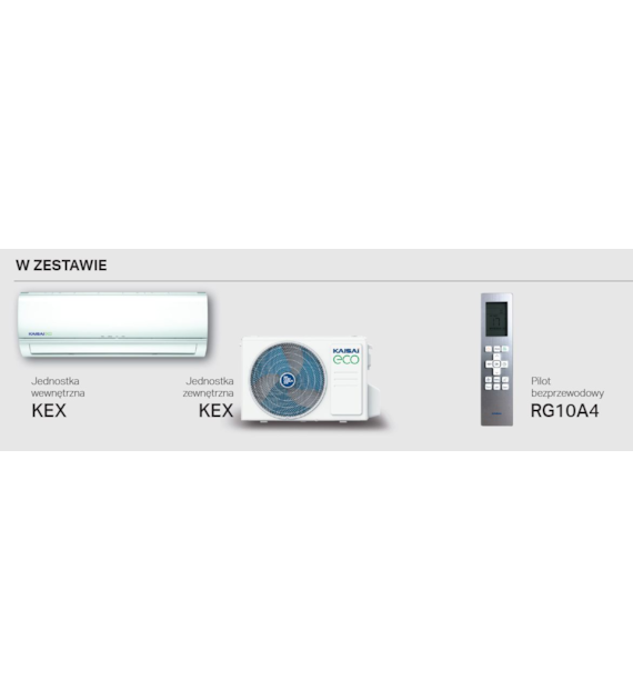 Zestaw SPLIT ECO model KEX-24KTH2I / KEX-24KTH2O (7,0 kW) KAISAI