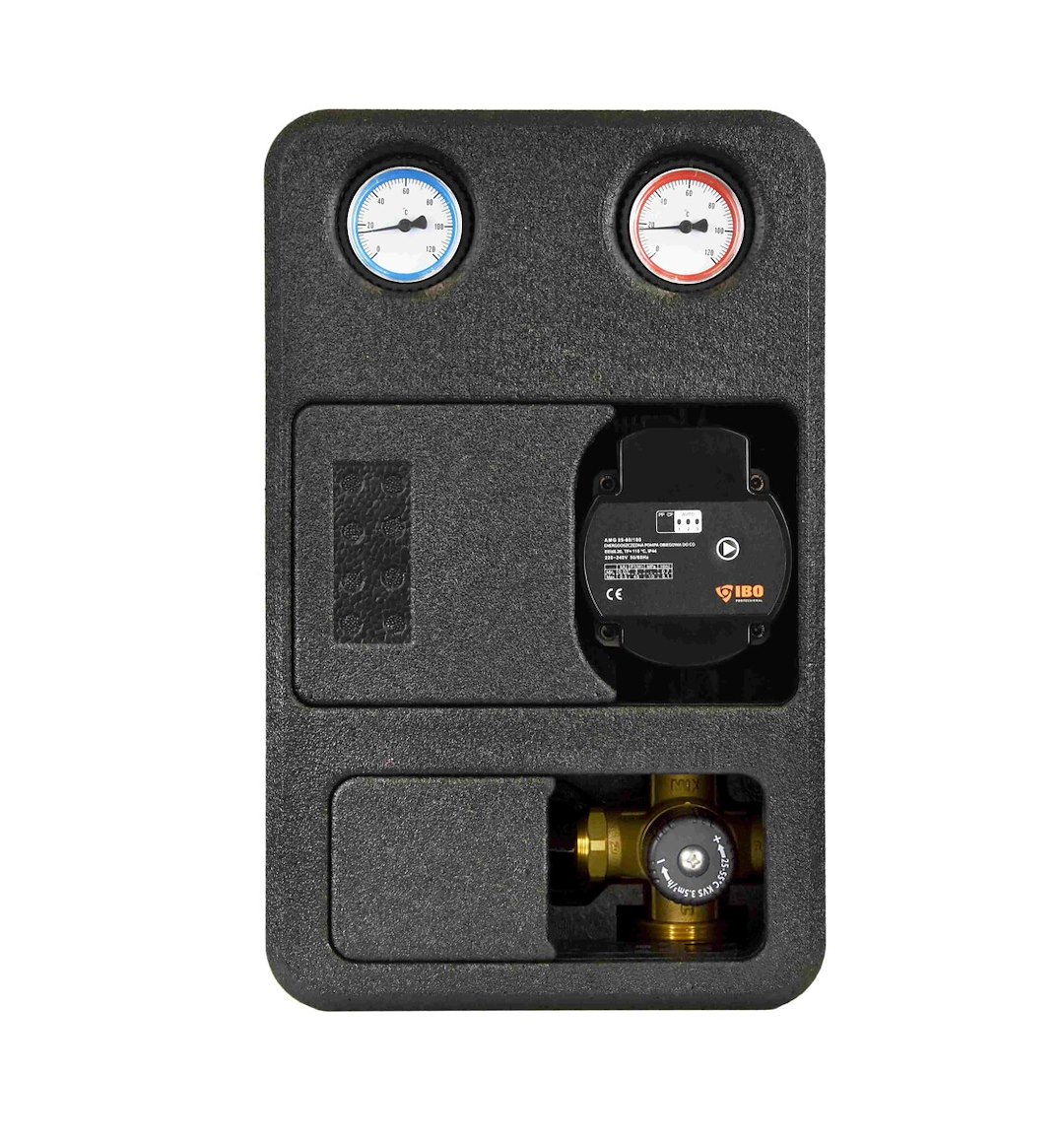 IBO Grupa pompowa z pompą i zaworem termostatycznym GP PRO 3D-T + AMG 25-60/180 004201