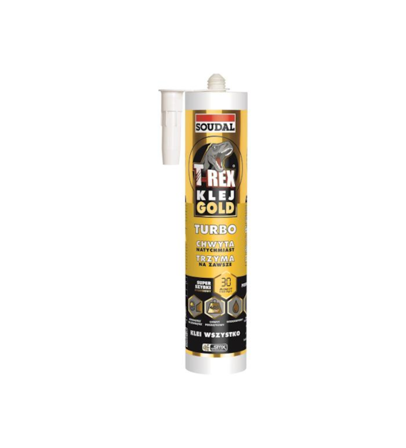 Klej montażowy hybrydowy T-REX GOLD TURBO WHITE 290ml SOUDAL
