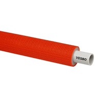 Rura PERT/AL/PERT w otulinie 9 mm z moletą 20x2.0 CZERWONA ( zwój 100mb ) ( cena za 1mb ) VESBO