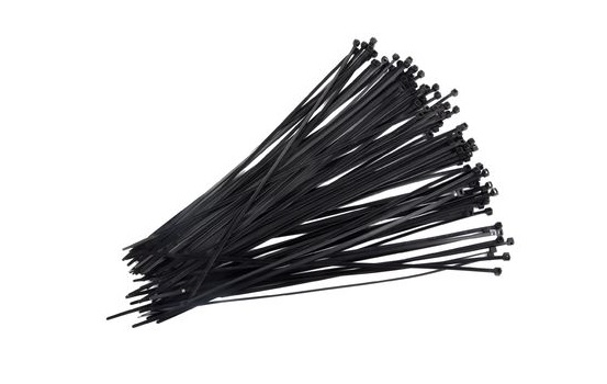 Opaski zaciskowe czarne, 2.5x200mm, 100szt. PROLINE 59210C