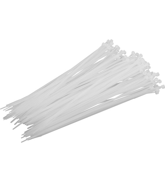 Opaski zaciskowe nylon białe, 4.8x200mm, 100szt. PROLINE 59121B