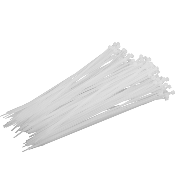 Opaski zaciskowe nylon białe, 4.8x300mm, 100szt. PROLINE 59131B