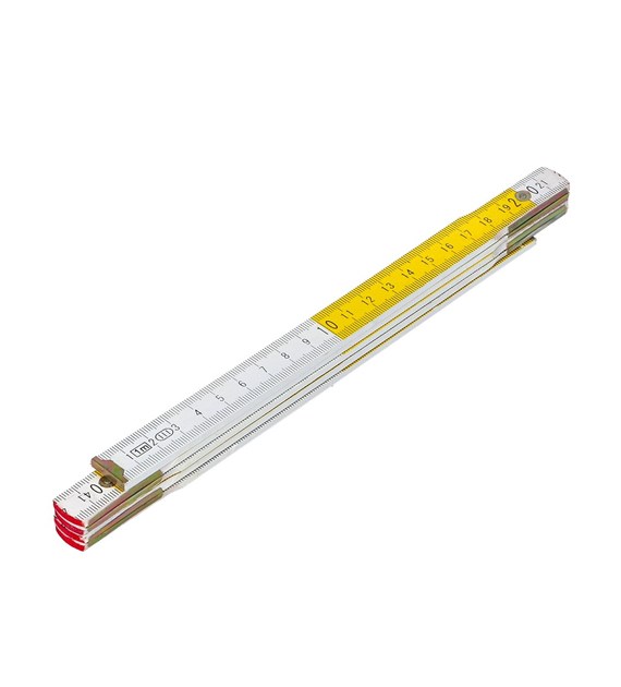 Miara składana biało-żółta 2m KL.III FASTER TOOLS