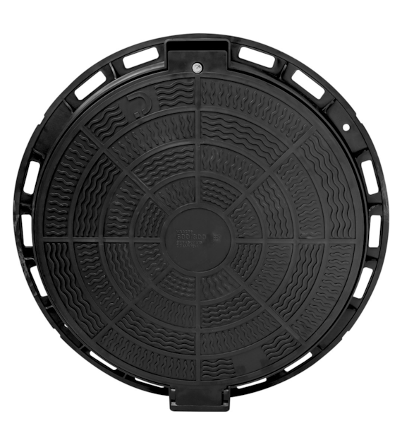 Właz okrągły PP 600/800 A15 z zamkiem CZARNY DES