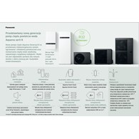 Pompa ciepła ZESTAW SPLIT KIT-WXC09K3E5 T-CAP seria K R32 grzałka 3 kW moc pompy 9 kW 230V PANASONIC