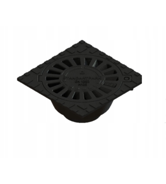 Wpust posadzkowy żeliwny 250x250 Kratka Garażowa Syfonem DN110 M125 12,5 T VODALAND