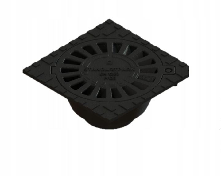Wpust posadzkowy żeliwny 250x250 Kratka Garażowa Syfonem DN110 M125 12,5 T VODALAND