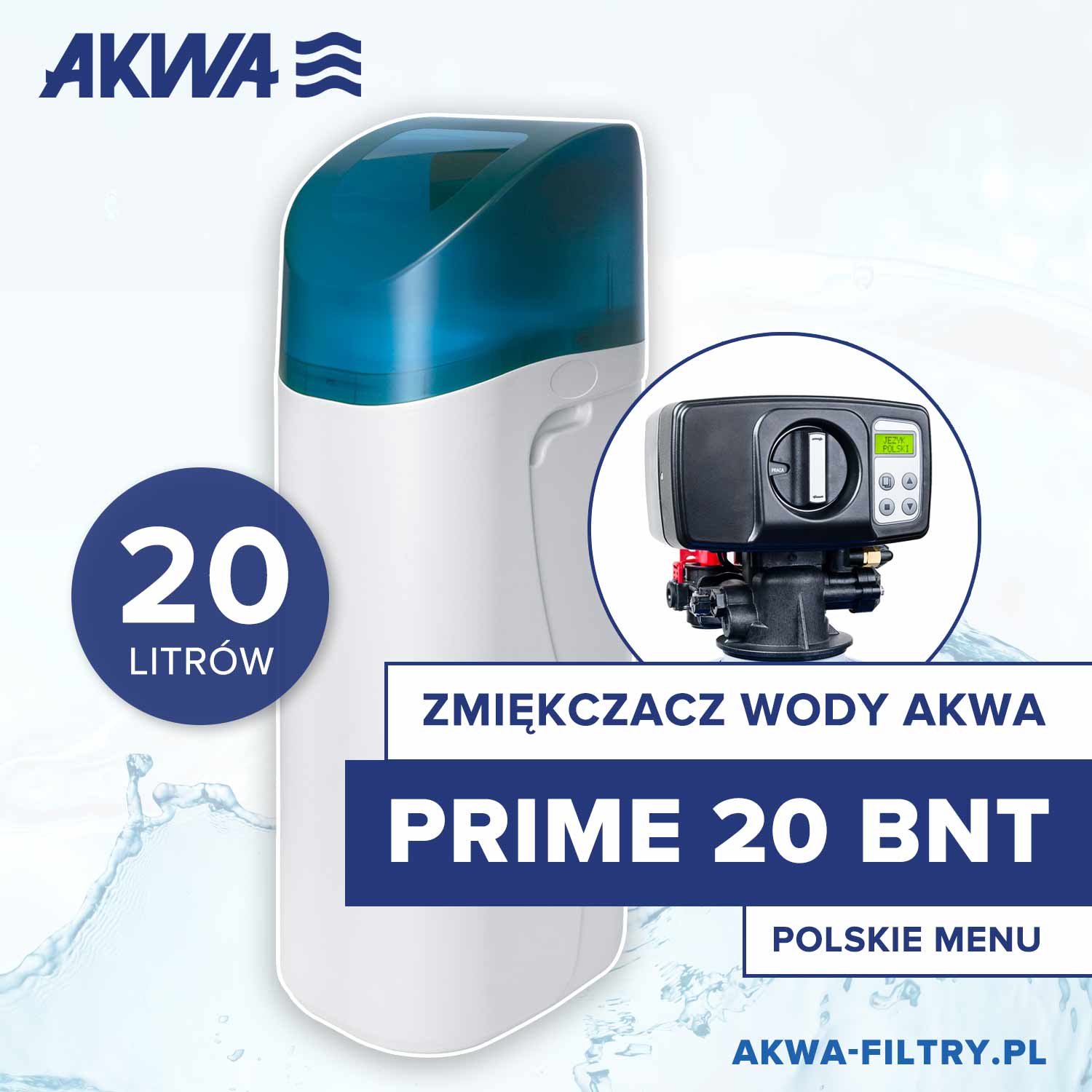 Zmiękczacz Kompaktowy PRIME 20L BNT AKWA