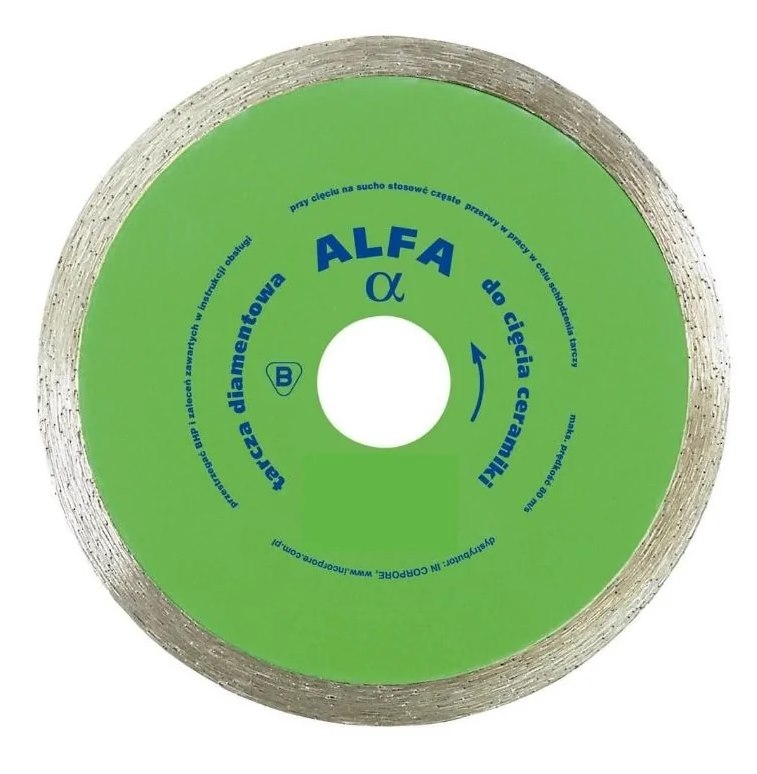 Tarcza diamentowa do glazury gładka ALFA125mm IN CORPORE