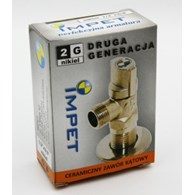 Zawór kątowy ceramiczny 2G 1/2 x3/4  nikiel IMPET