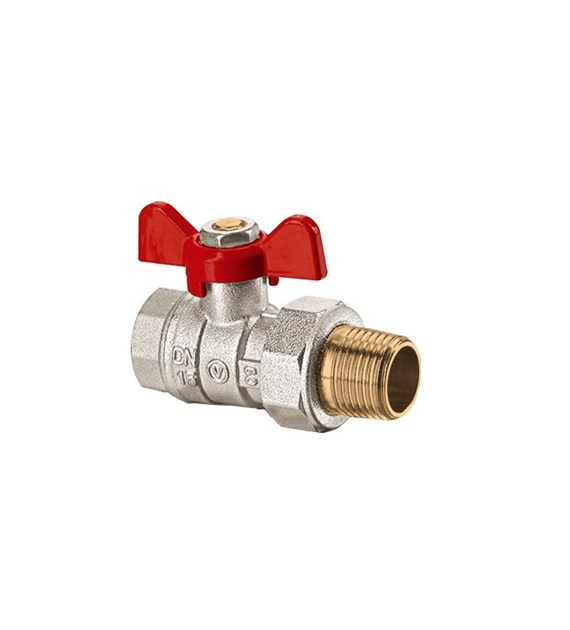 Zawór kulowy wodny 1 1/4” ( DN32 ) z półśrubunkiem uchwyt MOTYL ONYX VALVEX