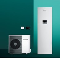 Pakiet pompa ciepła powietrze/woda typu split VWL 75/8.2 AS + centrala grzewcza VWL 78/8.2 IS S5 188l + regulator sensoCOMFORT VRC 720, zintegrowany moduł internetowy VR 940