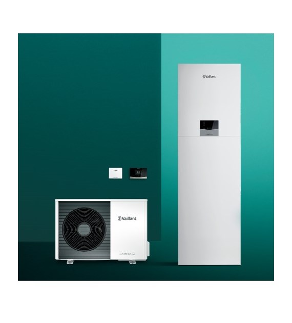 Pakiet pompa ciepła powietrze/woda split plus VWL 55/8.2 + centrala grzewcza VWL 58/8.2 IS S5 zasobnik 190l + regulator sensoCOMFORT VRC 720, zintegrowany moduł internetowy VR 940