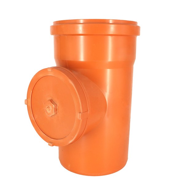 Rewizja, czyszczak PVC 160 pomarańczowa DES