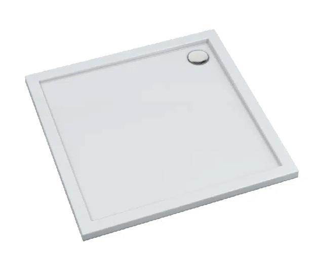Brodzik akrylowy Standard Plus kwadratowy 80x80x5cm głębokość 3cm, biały, ALATUS