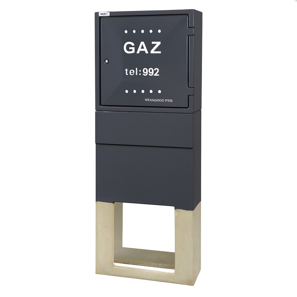 Szafka gazowa PSG 60/60/25 GRAFITOWA z postumentem WOJTEX