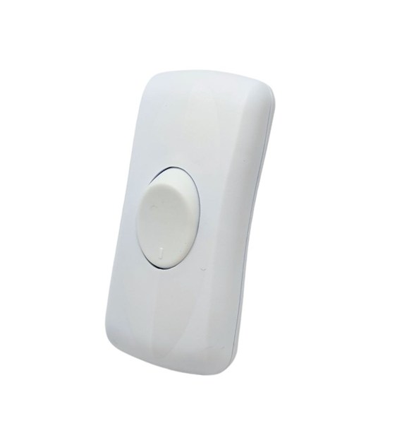 Włącznik przelotowy jednobiegunowy biały POLMARK