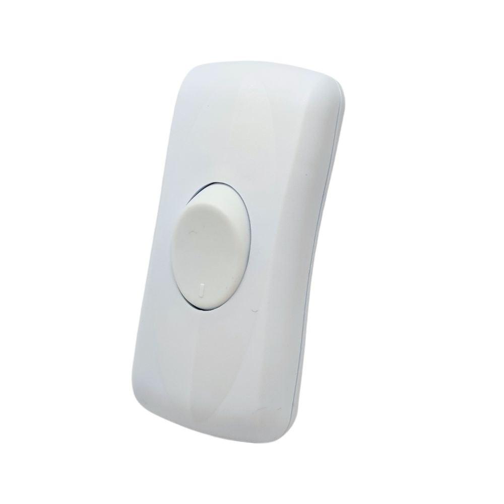 Włącznik przelotowy jednobiegunowy biały POLMARK