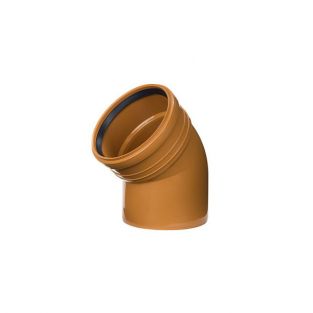 Kolano kanalizacyjne PVC-U 110/45 grubość ścianki 3.4mm SN10 SDR33 LEO