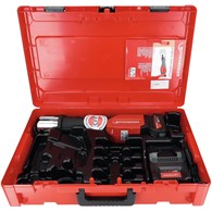 Elektrohydrauliczna zaciskarka akumulatorowa AMPShare do zgodnego z systemem zaciskania złączek o średnicy do 110 mm z siłą 32-34 kN. ROTHENBERER