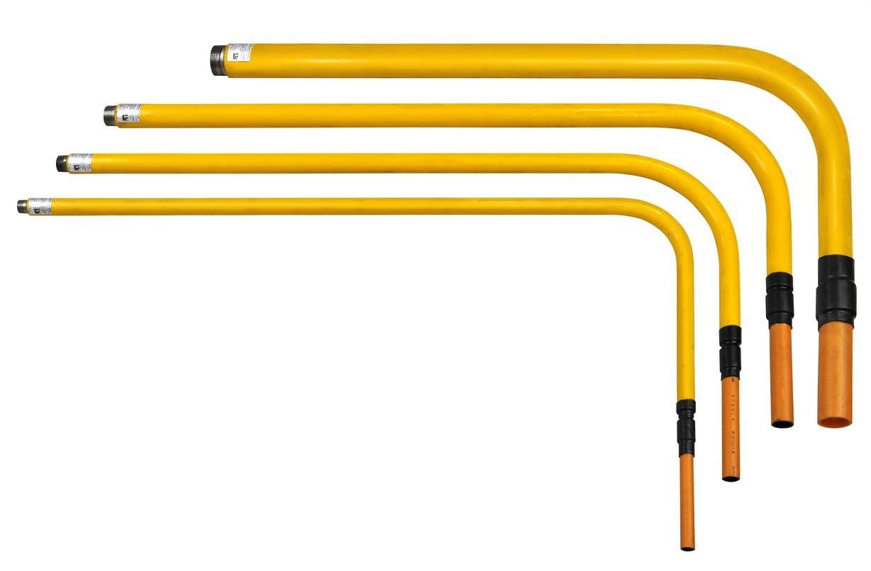 Podejście stalowe 40 gwint 5/4 , 1500x500 PE40, preizolowane WOJTEX