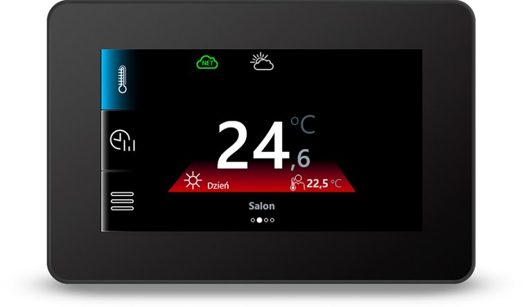 Przewodowy panel pokojowy ECO STER90 DO ECO FLOOR CZARNY ARKA