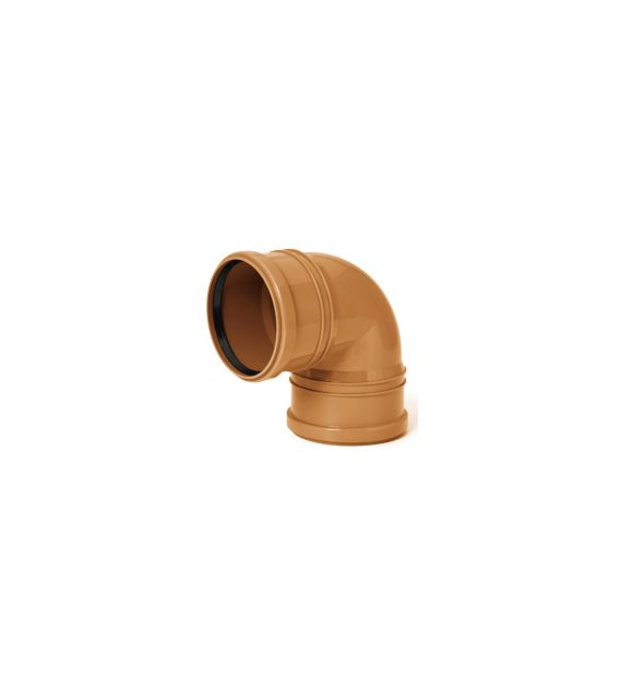 Kolano kanalizacyjne PVC-U 110/90 DWUKIELICHOWE grubość ścianki 3.4mm SN10 SDR33 LEO