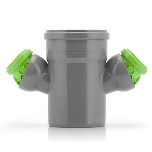 Czwórnik nastawny 110/50/50/45-88, szaro-zielony   PN-EN 1451 LEO MINOR