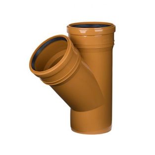 Trójnik kanalizacyjny PVC 160x160/45 LEO