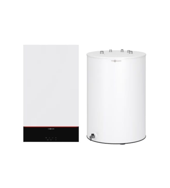 Zestaw B1HG VITODENS 100-W 1-fun.19kW + zasobnik Vitocell 100-W CUGA 100L + dokumentacja techniczna + Armatura przyłączenia natynkowa VIESSMANN
