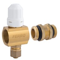 Zestaw przedłużający 1  do rozdzielacza, z zaworem termostatycznym FERRO