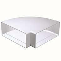 Kolano poziome 220x90 mm, 90 st., białe VENTS
