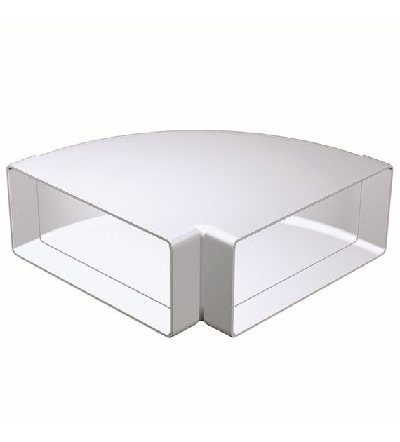 Kolano poziome 220x90 mm, 90 st., białe VENTS