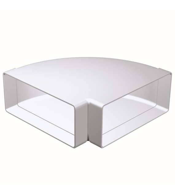 Kolano poziome 220x90 mm, 90 st., białe VENTS