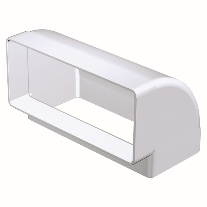 Kolano pionowe 220x90 mm, 90 st., białe VENTS