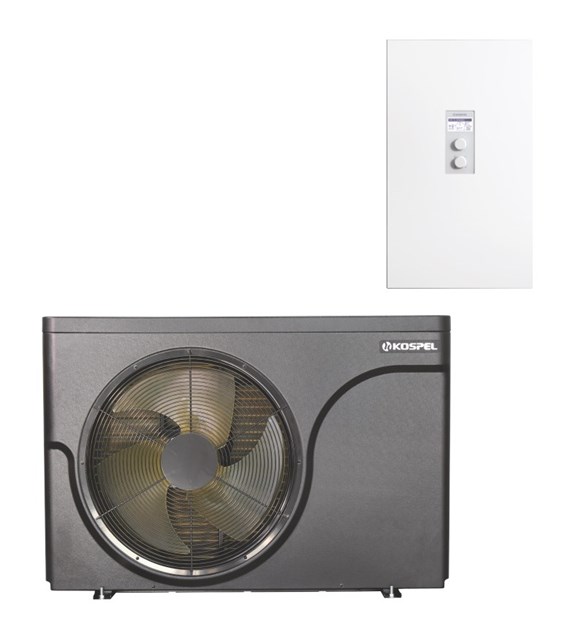Pakiet HPM2.Z-8 z pompą ciepła HPMO2-8 i jednostką wewnętrzną HPMI2-8 KOSPEL