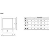Wyczystka kominowa 140x210mm, biała VENTIKA