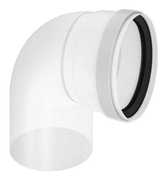 Kolano 90° tworzywo sztuczne z uszczelką DN 125 RICOM